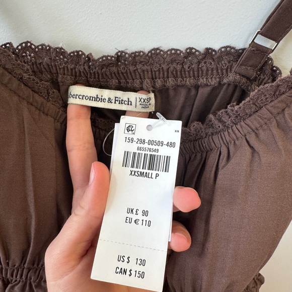 Abercrombie and Fitch Bra-Free Smocked Drop-Waist Maxi Dress - Picture 4 of 7